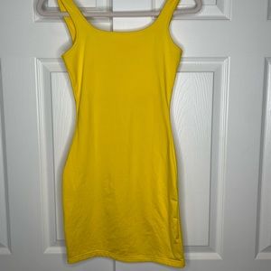 Yellow mini dress